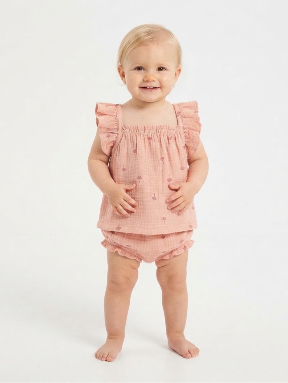Carter’s Toddler Orange Ruffle Tank & Bloomers Set - Soft Outfit